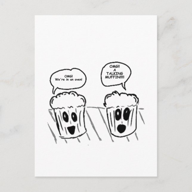 Talking Muffin Vykort (Framsida)