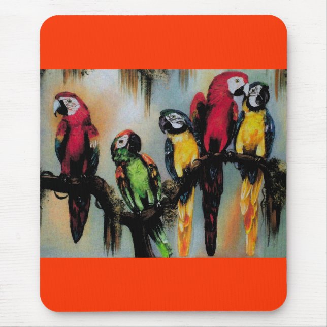 Talking Parrots ~ Mousepad Musmatta (Framsidan)