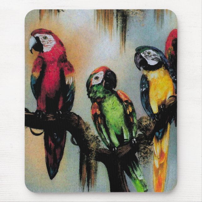Talking Parrots ~ Mousepad Musmatta (Framsidan)