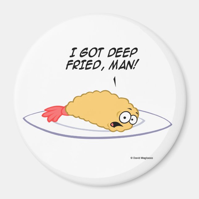 Talking Tenpura Round Magnets Magnet (Framsidan)