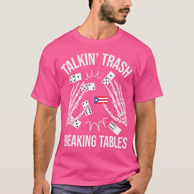 Talking Trash Breaking Tables - Dominoes Lover Dom T Shirt (Framsida)
