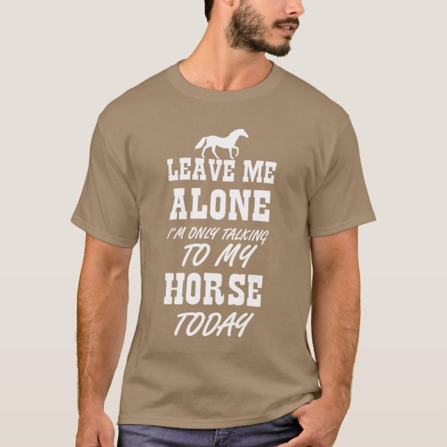 Talkingo My Horseoday Girls Women Horse Lover vint T Shirt (Framsida)