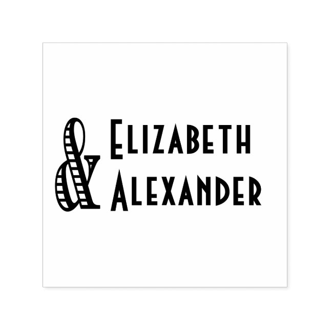 Tall Ampersand #2 Två Namn #3 Bröllop par Självfärgande Stämpel (Design)