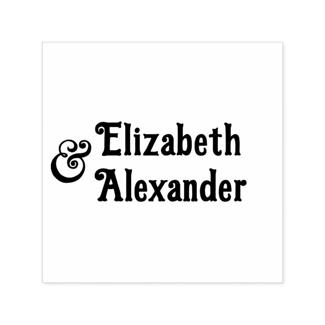 Tall Ampersand #3 Två Namn #35 Bröllop par Självfärgande Stämpel (Design)