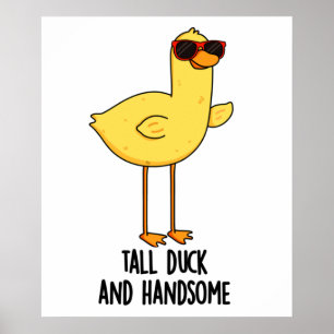 Tall Anka och Handsome FUNNY Animal Pun Poster