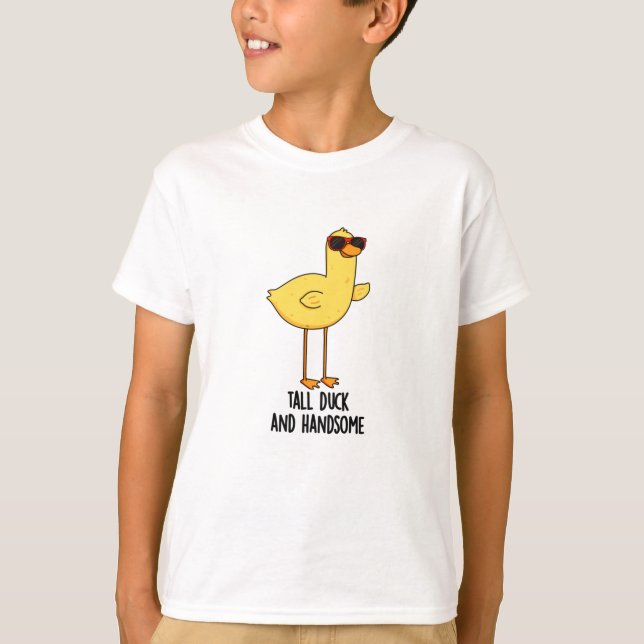 Tall Anka och Handsome FUNNY Animal Pun T Shirt (Framsida)