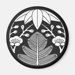Tall, bambublad,ume magnet