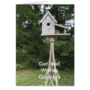 -Tall Bird House Hälsningskort