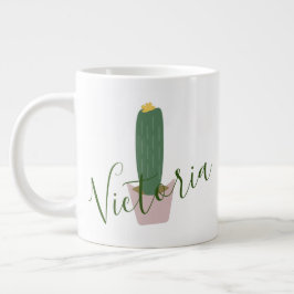 Tall Cactus Cupkaka Namn Giant Coffee Mugg Jumbo Mugg