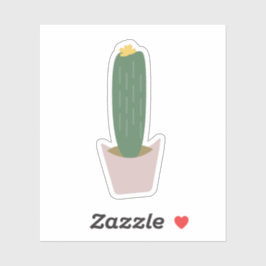 Tall Cactus Poged Botanical Cacti Sticker Klistermärken