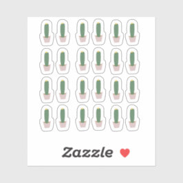 Tall Cactus Poted Botanical Cacti Desert Sticker Klistermärken