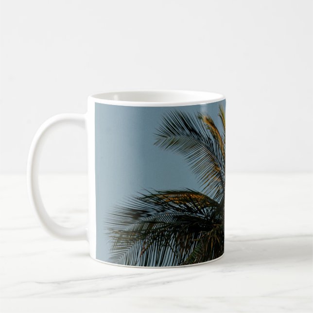 Tall coconut träd kaffemugg (Vänster)