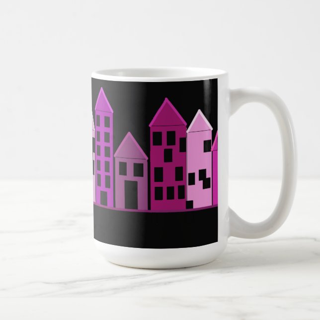Tall Colorful Byggnad Kaffemugg (Höger)