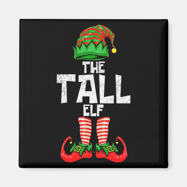 Tall Elf Christmas Matching Family  Magnet (Framsidan)