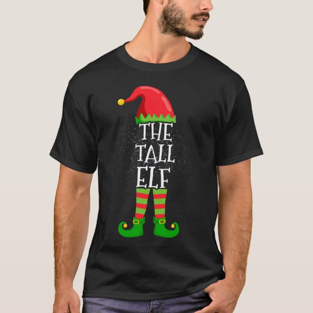 Tall Elf Family Matching jul Group Funny T Shirt (Framsida)