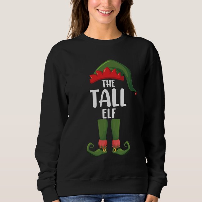 Tall Elf Matching Family Jul T Shirt (Framsida)