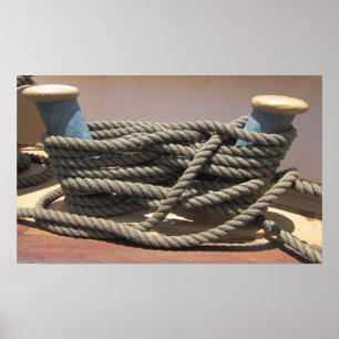 Tall Frakt Bollard w Rope Poster