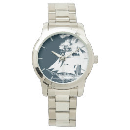 Tall Frakt & Clouds Nautical Armbandsur