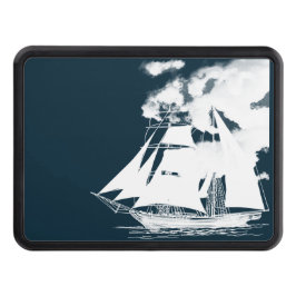 Tall Frakt & Clouds Nautical Dragkroksskydd