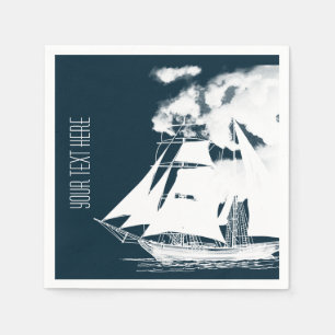 Tall Frakt & Clouds Nautical Pappersservett