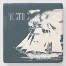 Tall Frakt & Clouds Nautical Stenunderlägg