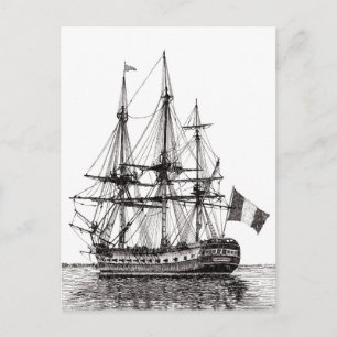 "Tall Frakt Hermione on York River" Postkort Vykort