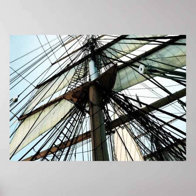 Tall Frakt Mast & Sails Poster (Framsidan)