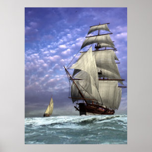 Tall Frakt och Ketch Poster