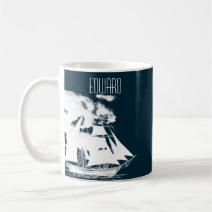 Tall Frakt och moln Nautisk Kaffemugg