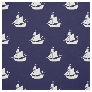 Tall Fraktass Nautical Fabric Tyg