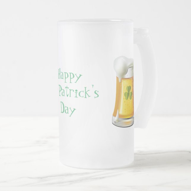 Tall Frosted Mugg-St. Patrick's Day Frostat Ölglas (Framsida höger)