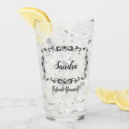 Tall Glass Birthday Gift Personalize Namn Text Glaskopp