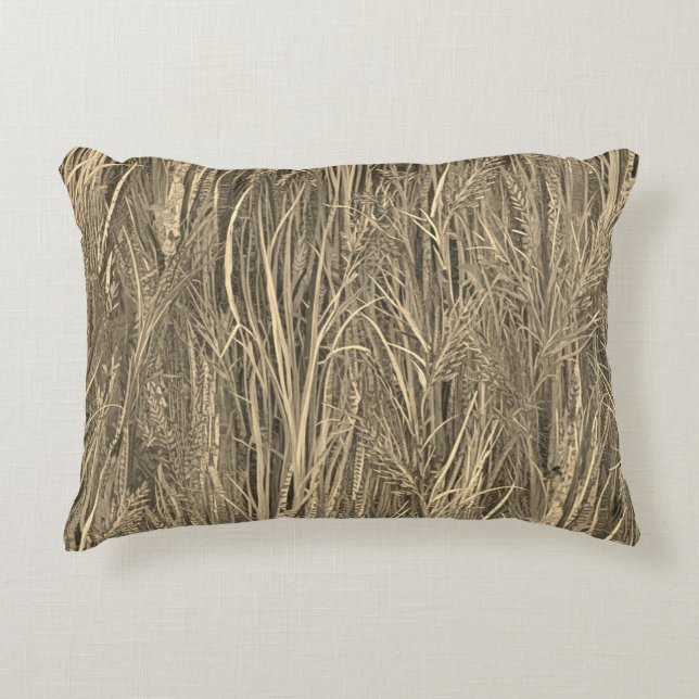 Tall Grass Ghillie Suit Camouflage Prydnadskudde (Framsidan)