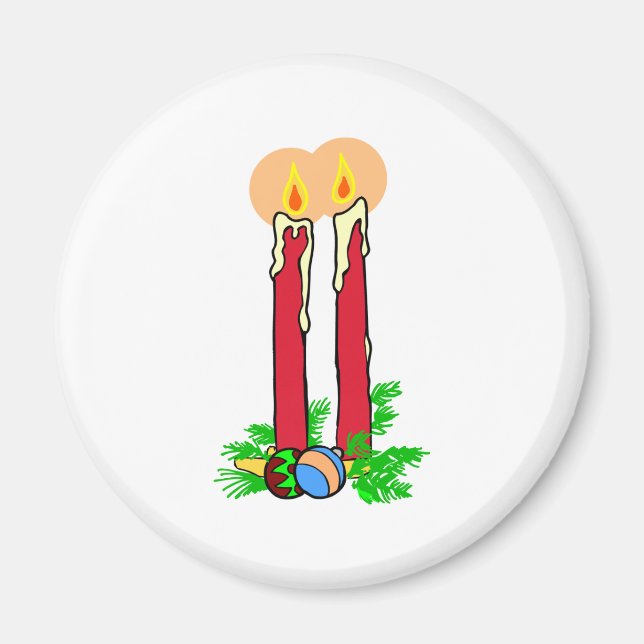 Tall jul Candles Magnet (Framsidan)