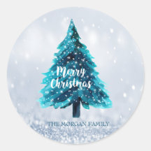 Tall Julen Merry Christmas Blå Högtid