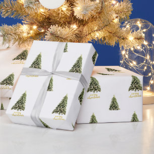 Tall Julgran Guld God Jul Presentpapper
