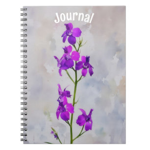 Tall Lila blommor Journal personalize Anteckningsbok