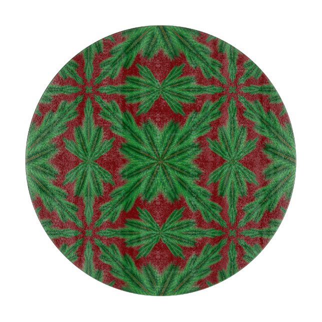 Tall Mandala Garnet Skärbräda i Glas (Framsidan)