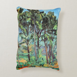 Tall med viadukt av Paul Cezanne, Vintage Art Prydnadskudde