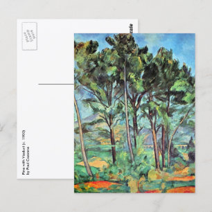 Tall med viadukt av Paul Cezanne, Vintage Art Vykort