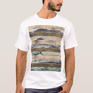 Tall och tempel asiatisk konst mosaik t-shirt