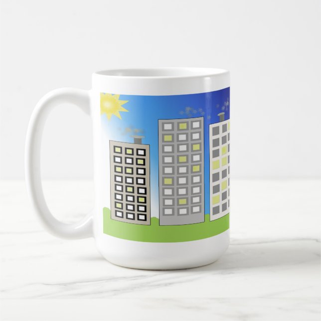 Tall Office Byggnad Kaffemugg (Vänster)