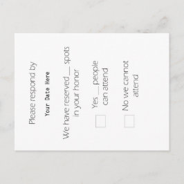 Tall OSA-vykort Inbjudan Vykort