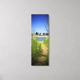 TALL PEEY OF SJÖ VIEW VILLAGE PHOTO ON CANVAS