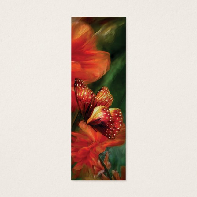 Tall Poppies Art Bookmark Litet Visitkort (Framsidan)