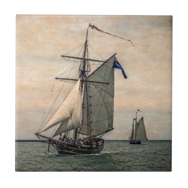 Tall Ships Festival, digitalt ändrad Kakelplatta (Framsidan)