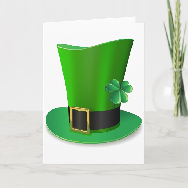 Tall St patricks day Hat-hälsningskort Kort (Skapare uppladdad)