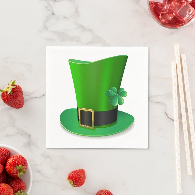 Tall St patricks day Hat Papper Napkins Pappersservett (Skapare uppladdad)