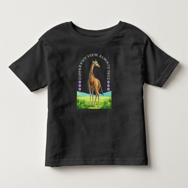 tall standing giraffe t shirt (Framsida)
