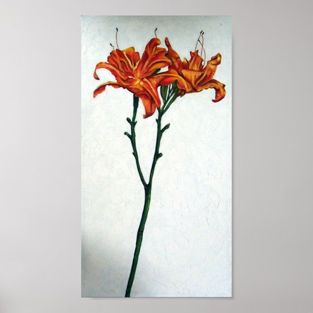 Tall Tiger Lilies Poster (Framsidan)